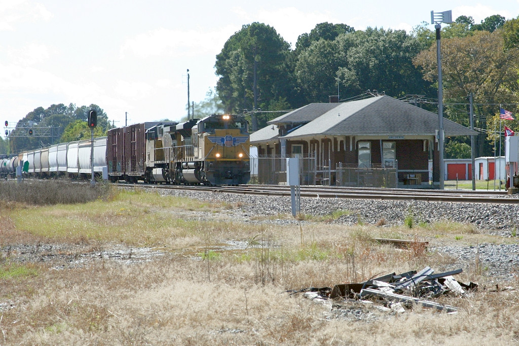 UP nb freight going by the depot